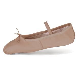 Dance Ballet Shoes DanzNMotion Adult 12M Leather Single Strap Full Sole 333